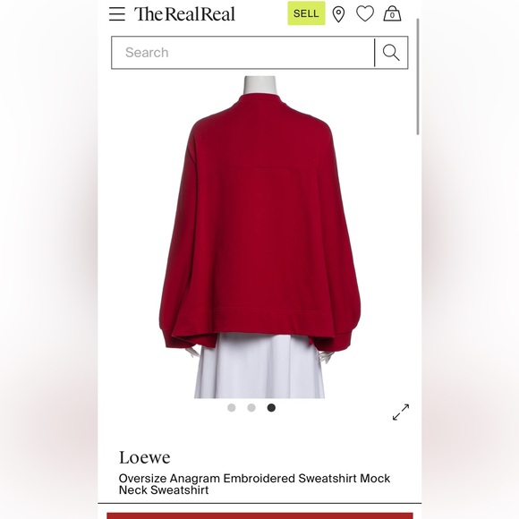 Loewe Red Anagram Sweatshirt - Picture 3 of 10